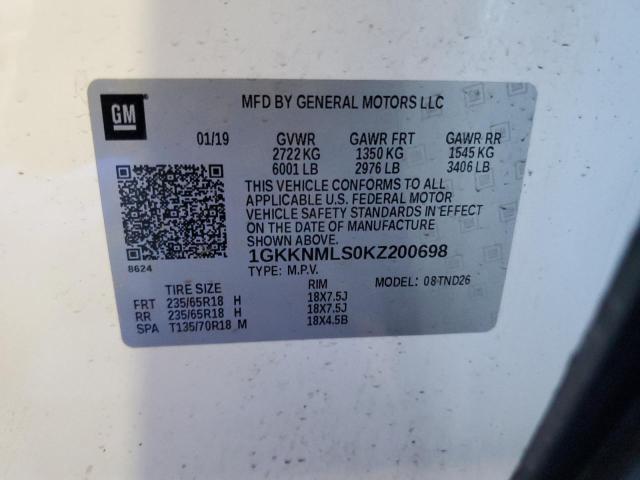 Photo 13 VIN: 1GKKNMLS0KZ200698 - GMC ACADIA SLT 