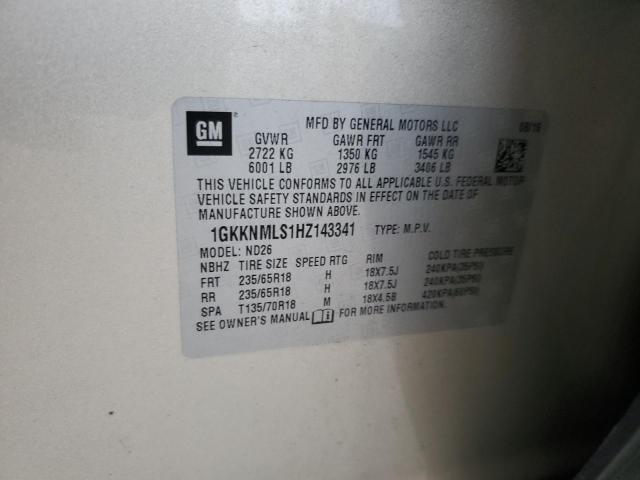 Photo 13 VIN: 1GKKNMLS1HZ143341 - GMC ACADIA 