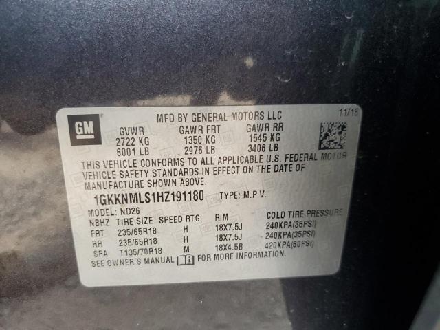 Photo 12 VIN: 1GKKNMLS1HZ191180 - GMC ACADIA 