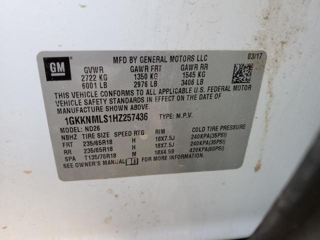 Photo 12 VIN: 1GKKNMLS1HZ257436 - GMC ACADIA 