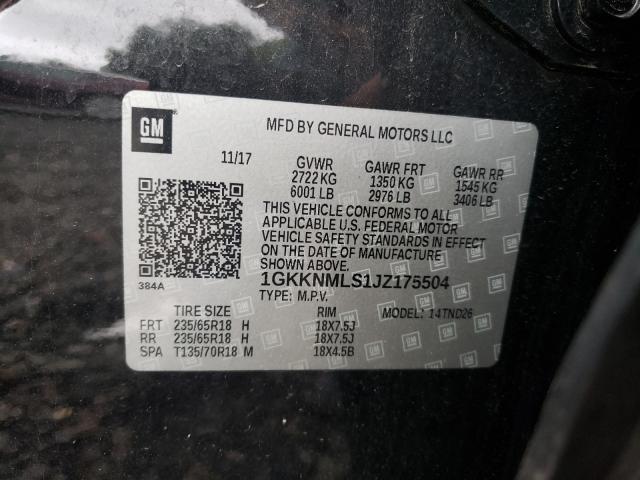 Photo 9 VIN: 1GKKNMLS1JZ175504 - GMC ACADIA SLT 