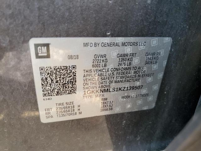 Photo 11 VIN: 1GKKNMLS1KZ139507 - GMC ACADIA SLT 