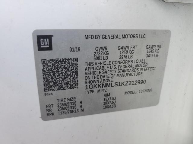 Photo 12 VIN: 1GKKNMLS1KZ212990 - GMC ACADIA 