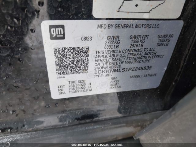 Photo 8 VIN: 1GKKNMLS1PZ245835 - GMC ACADIA 