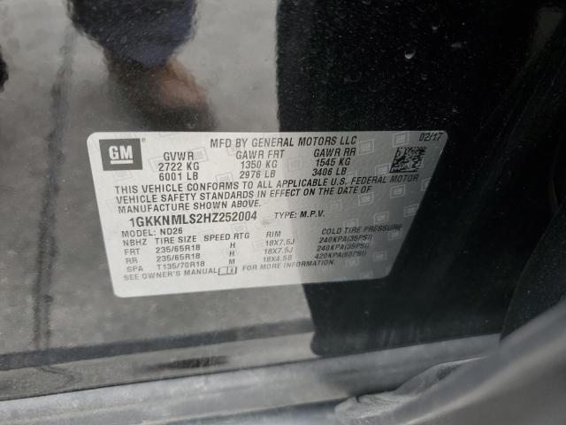 Photo 13 VIN: 1GKKNMLS2HZ252004 - GMC ACADIA SLT 