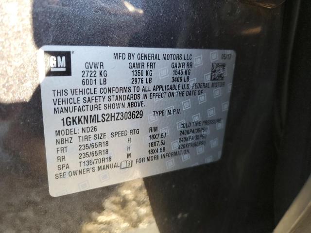 Photo 13 VIN: 1GKKNMLS2HZ303629 - GMC ACADIA SLT 