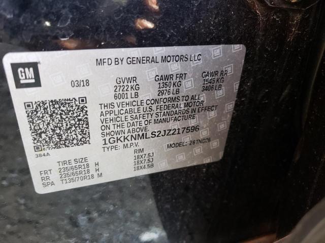 Photo 9 VIN: 1GKKNMLS2JZ217596 - GMC ACADIA SLT 