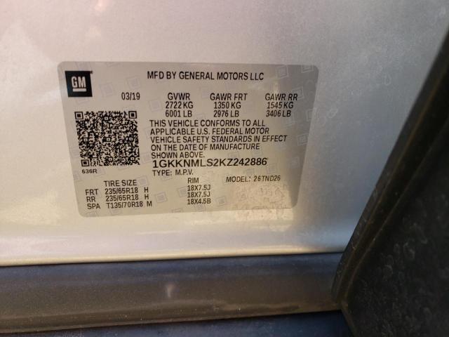 Photo 12 VIN: 1GKKNMLS2KZ242886 - GMC ACADIA 