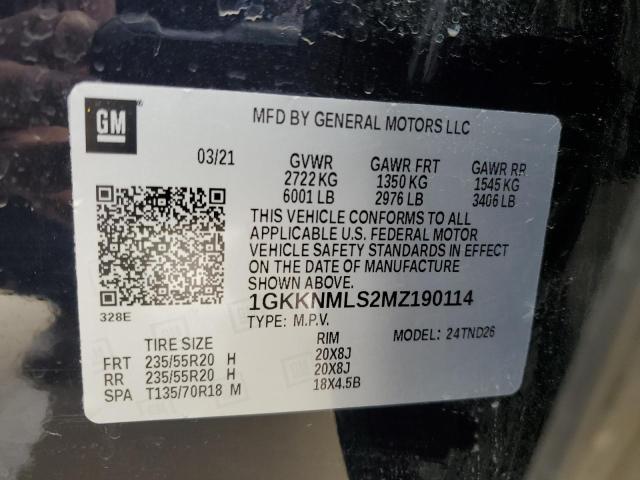 Photo 12 VIN: 1GKKNMLS2MZ190114 - GMC ACADIA 