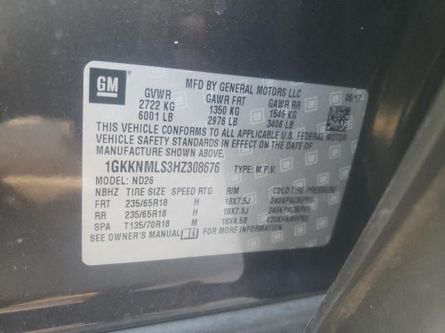 Photo 9 VIN: 1GKKNMLS3HZ308676 - GMC ACADIA 