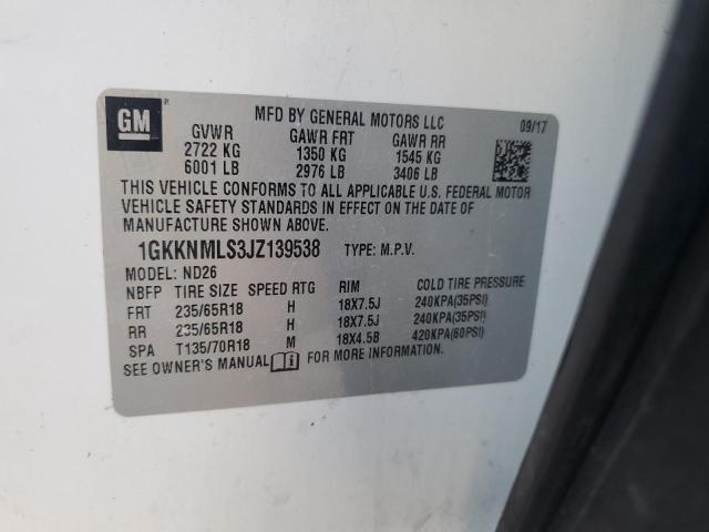 Photo 12 VIN: 1GKKNMLS3JZ139538 - GMC ACADIA 