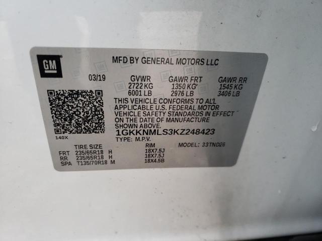 Photo 13 VIN: 1GKKNMLS3KZ248423 - GMC ACADIA SLT 