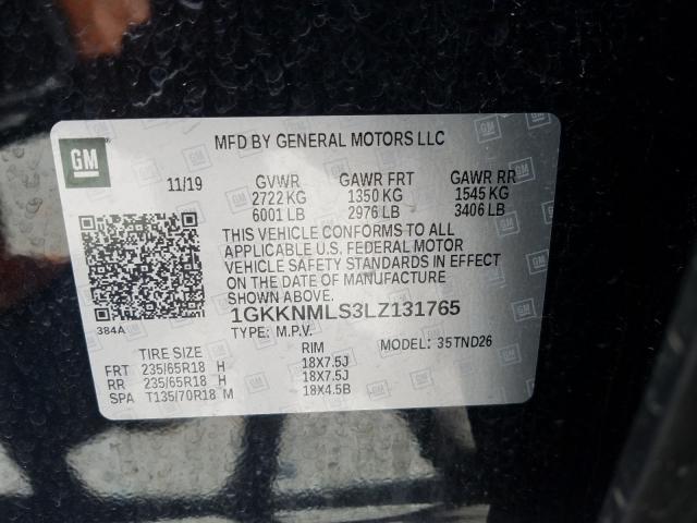 Photo 9 VIN: 1GKKNMLS3LZ131765 - GMC ACADIA SLT 