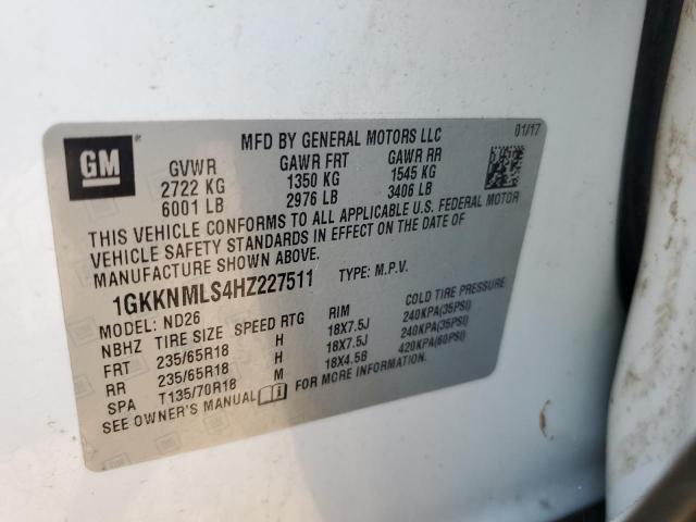 Photo 13 VIN: 1GKKNMLS4HZ227511 - GMC ACADIA 