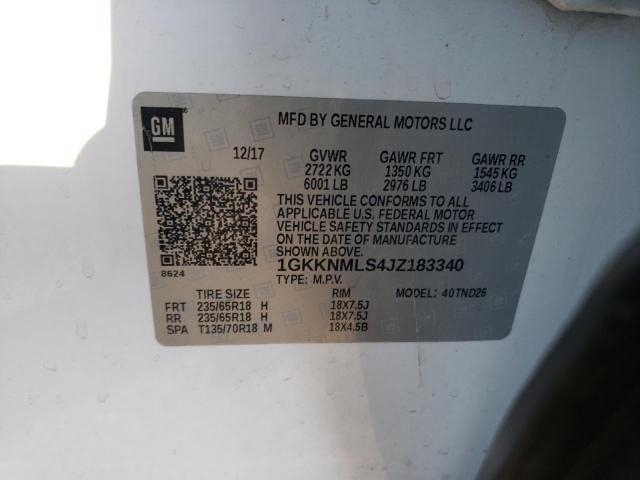 Photo 9 VIN: 1GKKNMLS4JZ183340 - GMC ACADIA SLT 