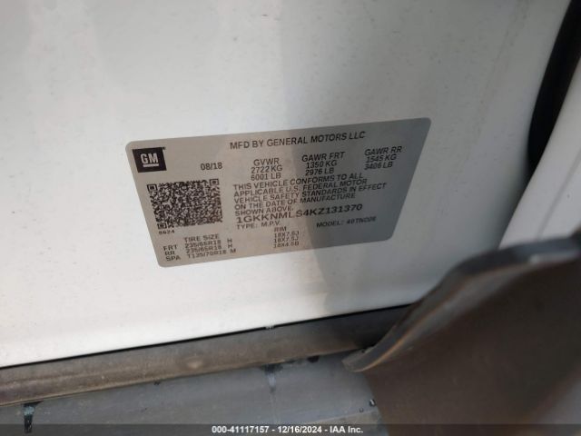 Photo 8 VIN: 1GKKNMLS4KZ131370 - GMC ACADIA 