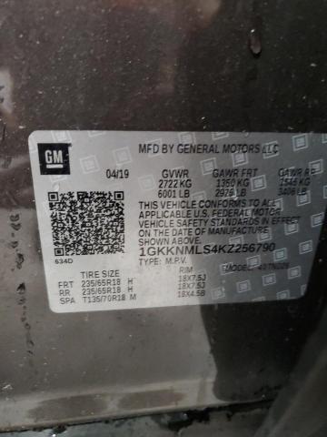 Photo 11 VIN: 1GKKNMLS4KZ256790 - GMC ACADIA 