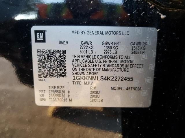 Photo 9 VIN: 1GKKNMLS4KZ272455 - GMC ACADIA SLT 