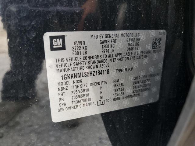 Photo 12 VIN: 1GKKNMLS5HZ184118 - GMC ACADIA 