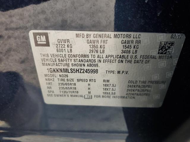 Photo 12 VIN: 1GKKNMLS5HZ245998 - GMC ACADIA 