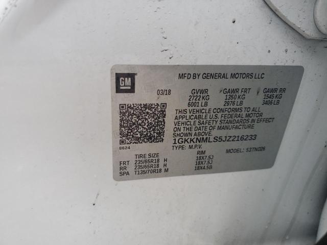 Photo 12 VIN: 1GKKNMLS5JZ216233 - GMC ACADIA 