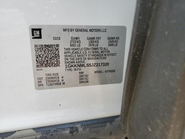 Photo 12 VIN: 1GKKNMLS5JZ217320 - GMC ACADIA SLT 