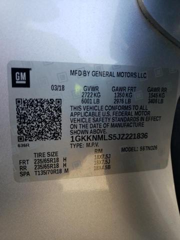 Photo 12 VIN: 1GKKNMLS5JZ221836 - GMC ACADIA SLT 