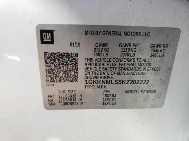 Photo 13 VIN: 1GKKNMLS5KZ202222 - GMC ACADIA SLT 