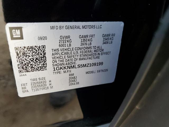 Photo 12 VIN: 1GKKNMLS5MZ109199 - GMC ACADIA 