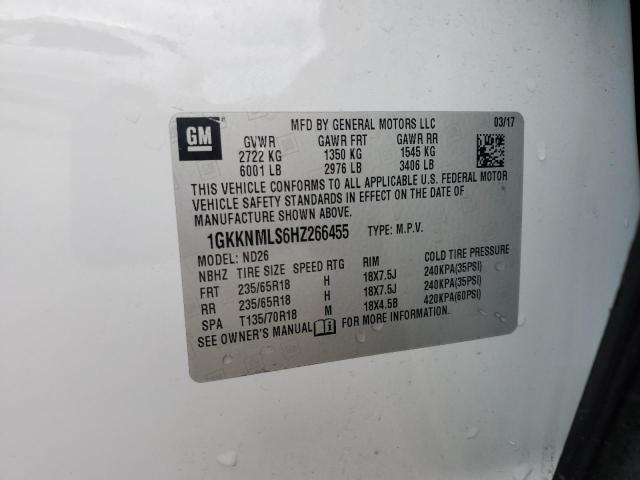 Photo 13 VIN: 1GKKNMLS6HZ266455 - GMC ACADIA SLT 