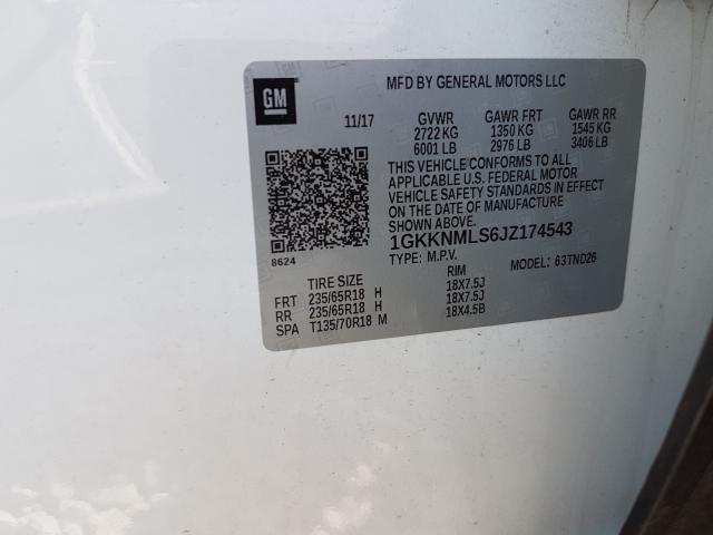 Photo 9 VIN: 1GKKNMLS6JZ174543 - GMC ACADIA SLT 