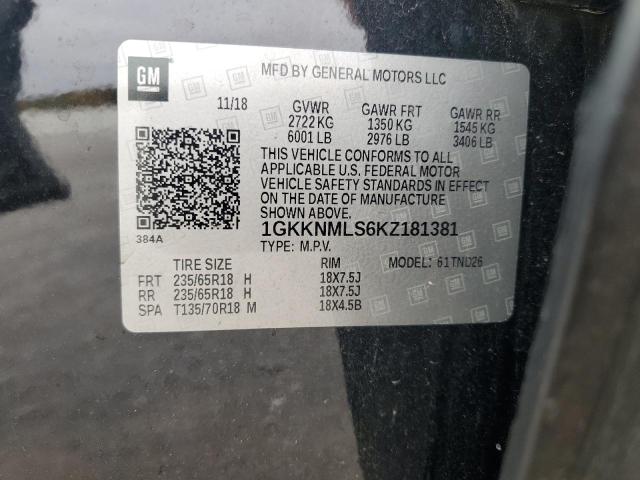 Photo 13 VIN: 1GKKNMLS6KZ181381 - GMC ACADIA SLT 