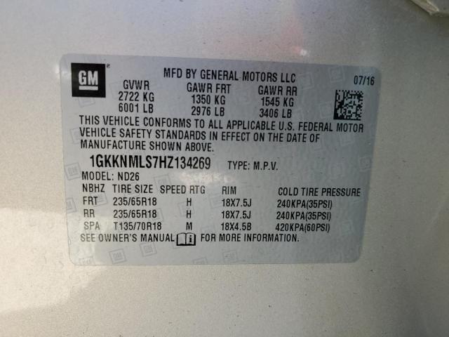 Photo 12 VIN: 1GKKNMLS7HZ134269 - GMC ACADIA SLT 