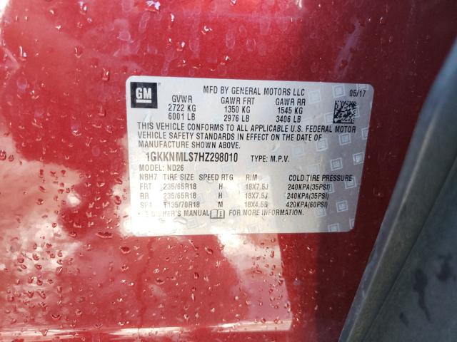 Photo 9 VIN: 1GKKNMLS7HZ298010 - GMC ACADIA SLT 