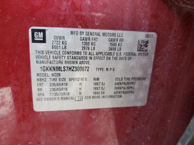 Photo 12 VIN: 1GKKNMLS7HZ300872 - GMC ACADIA 