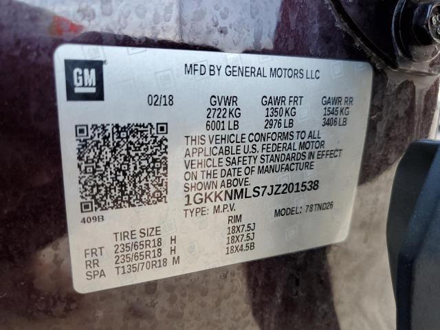 Photo 13 VIN: 1GKKNMLS7JZ201538 - GMC ACADIA 