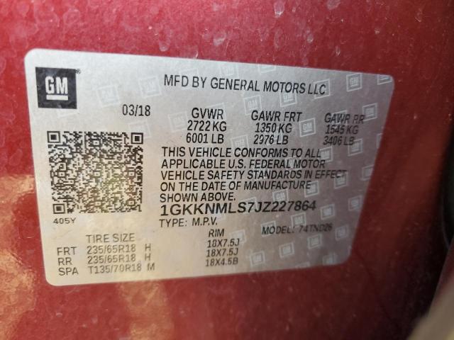 Photo 13 VIN: 1GKKNMLS7JZ227864 - GMC ACADIA 