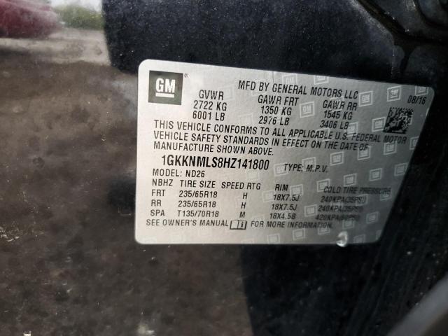 Photo 12 VIN: 1GKKNMLS8HZ141800 - GMC ACADIA SLT 