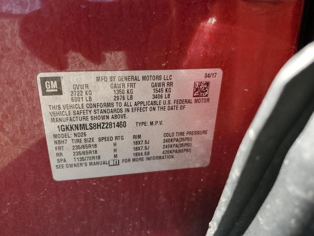 Photo 12 VIN: 1GKKNMLS8HZ281460 - GMC ACADIA SLT 