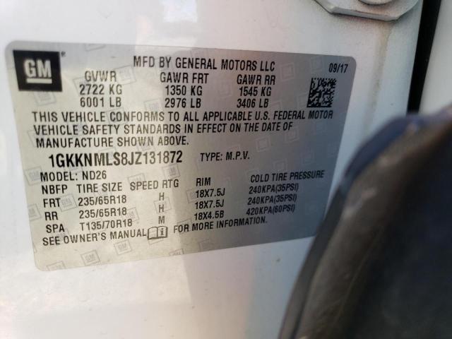 Photo 12 VIN: 1GKKNMLS8JZ131872 - GMC ACADIA SLT 