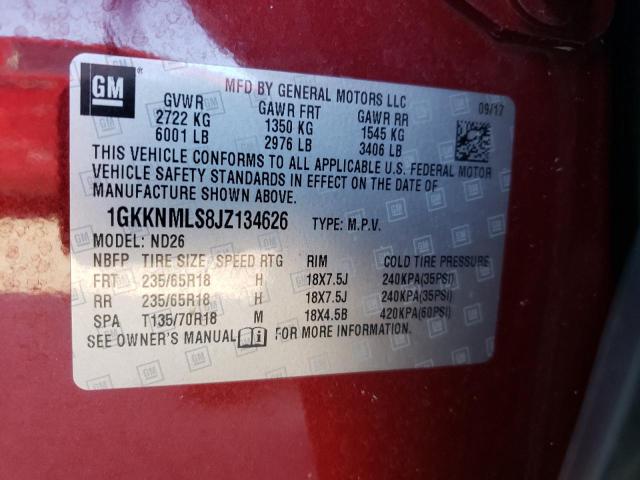 Photo 9 VIN: 1GKKNMLS8JZ134626 - GMC ACADIA 