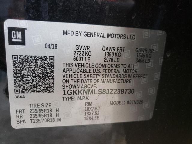 Photo 9 VIN: 1GKKNMLS8JZ238730 - GMC ACADIA SLT 