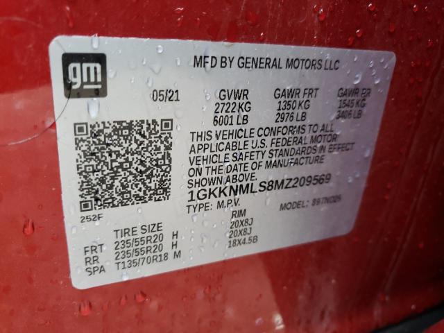 Photo 12 VIN: 1GKKNMLS8MZ209569 - GMC ACADIA SLT 