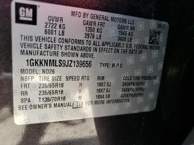 Photo 12 VIN: 1GKKNMLS9JZ139656 - GMC ACADIA SLT 