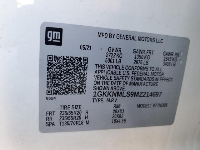 Photo 13 VIN: 1GKKNMLS9MZ214697 - GMC ACADIA SLT 