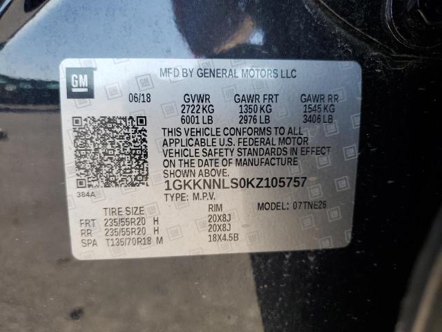 Photo 11 VIN: 1GKKNNLS0KZ105757 - GMC ACADIA SLT 