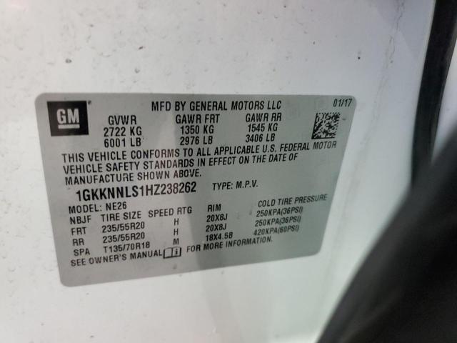 Photo 13 VIN: 1GKKNNLS1HZ238262 - GMC ACADIA SLT 