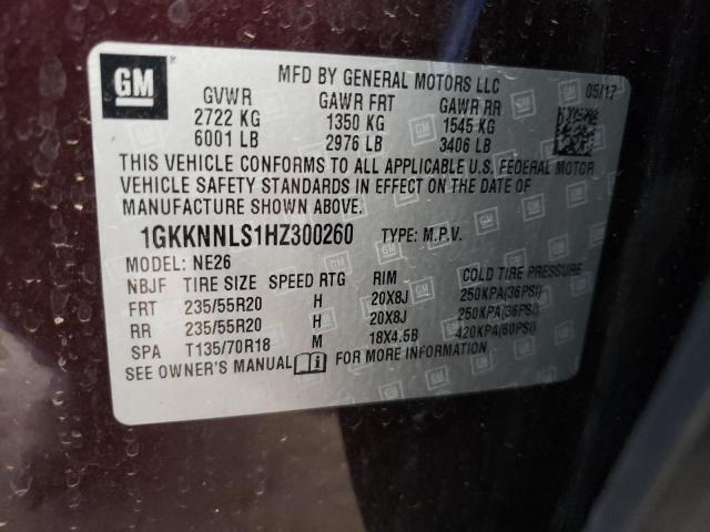 Photo 12 VIN: 1GKKNNLS1HZ300260 - GMC ACADIA SLT 