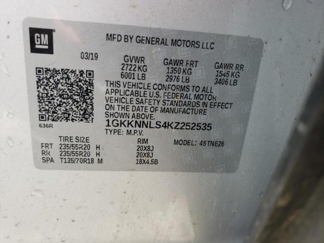 Photo 9 VIN: 1GKKNNLS4KZ252535 - GMC ACADIA SLT 