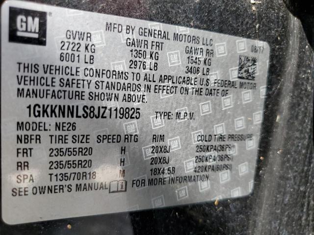 Photo 9 VIN: 1GKKNNLS8JZ119825 - GMC ACADIA SLT 